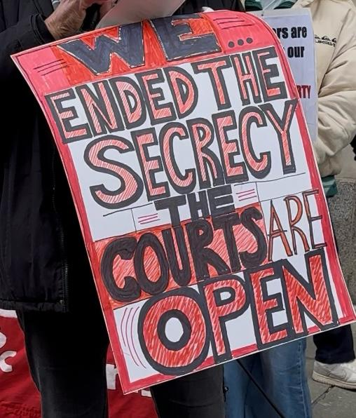 We ended the secrecy — the courts are open! – Support Not Separation